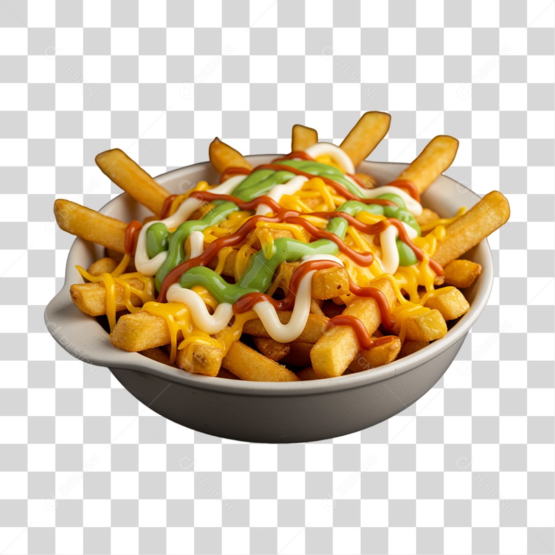 Porção de Batatas Fritas PNG Transparente