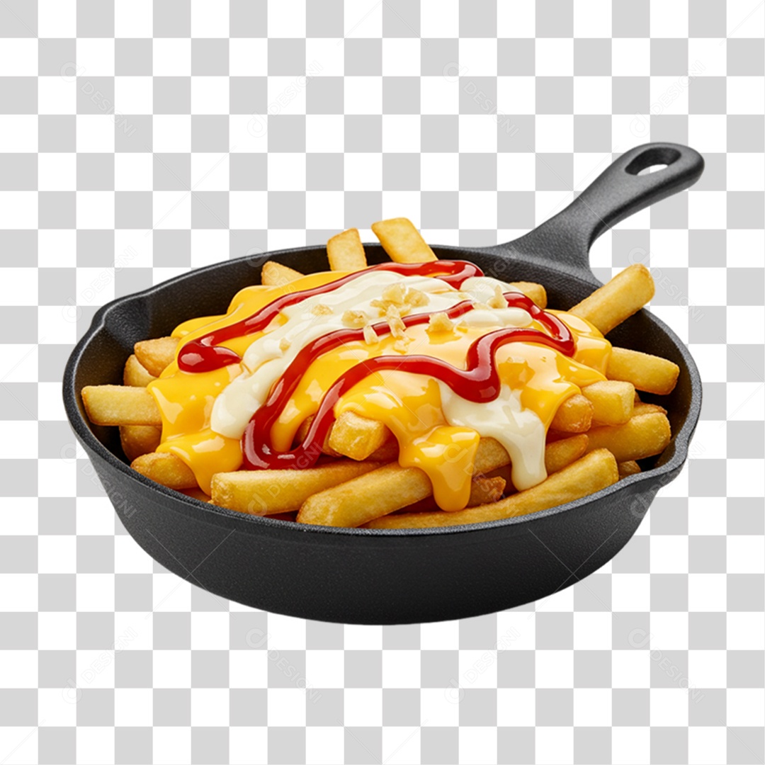 Porção de Batatas Fritas PNG Transparente