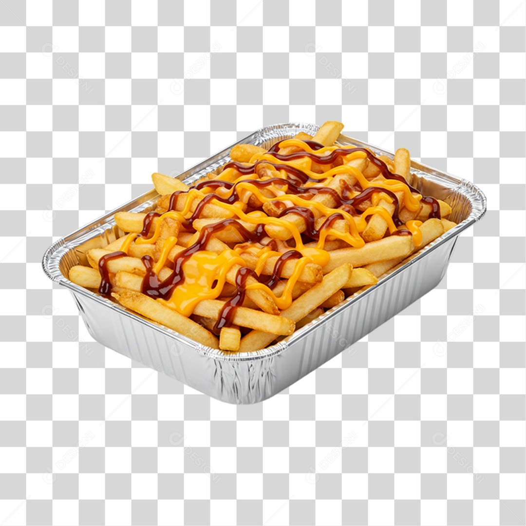 Porção de Batatas Fritas PNG Transparente