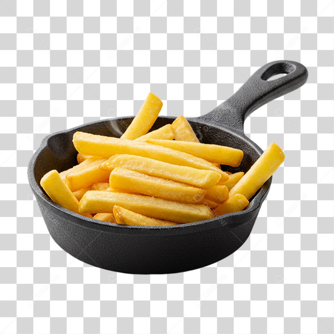 Porção de Batatas Fritas PNG Transparente