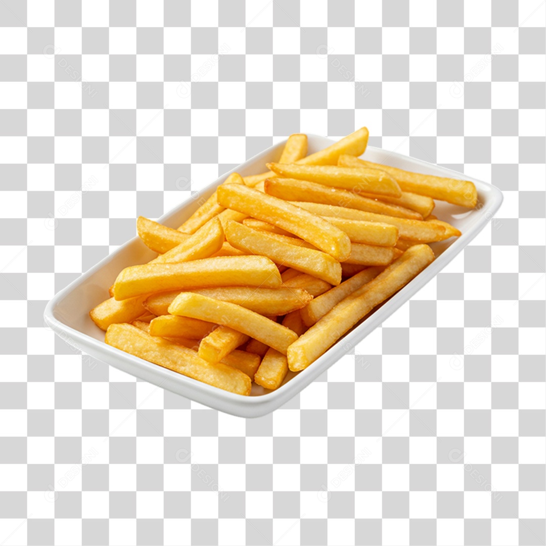 Porção de Batatas Fritas PNG Transparente
