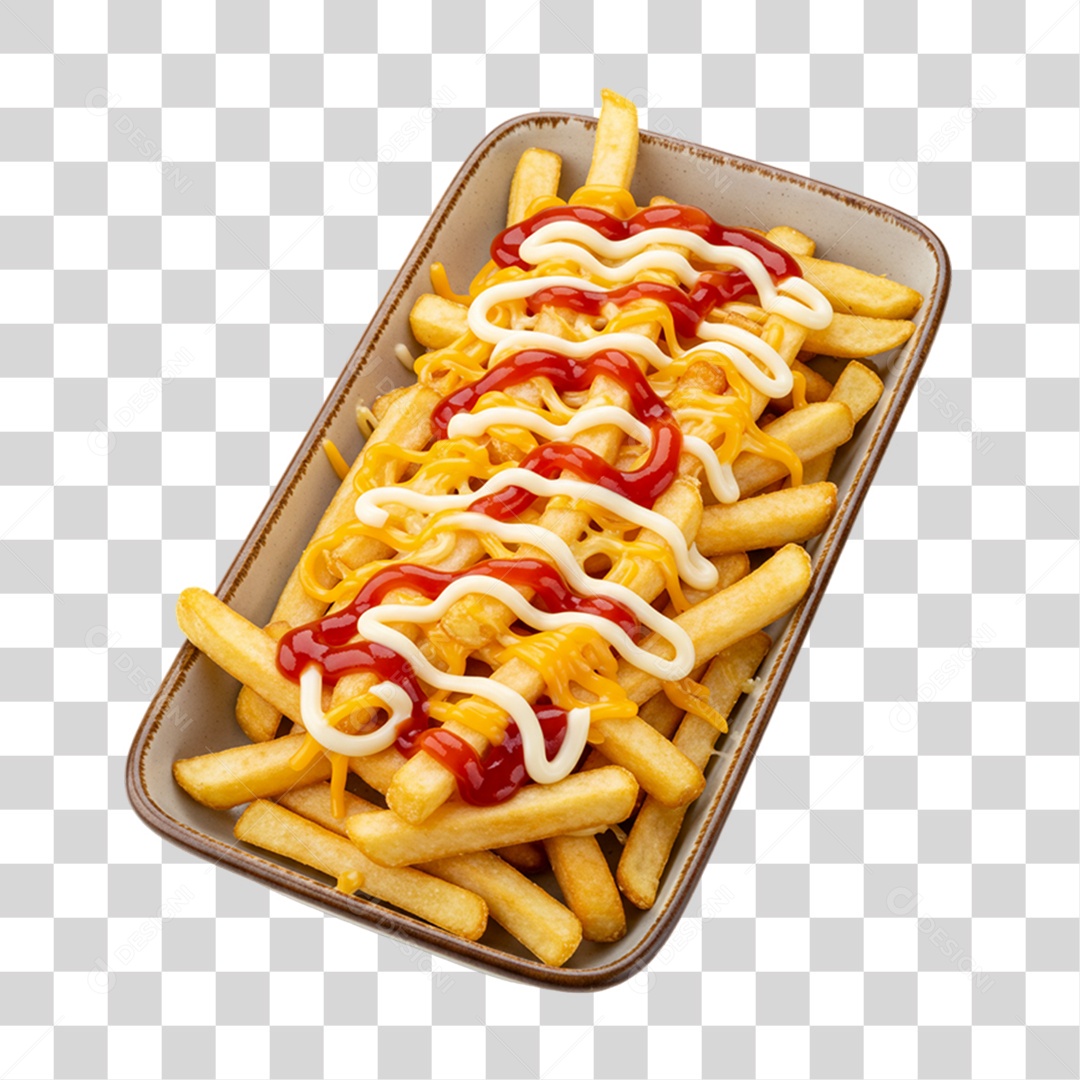 Porção de Batatas Fritas PNG Transparente