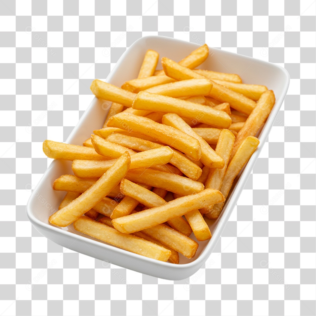Porção de Batatas Fritas PNG Transparente