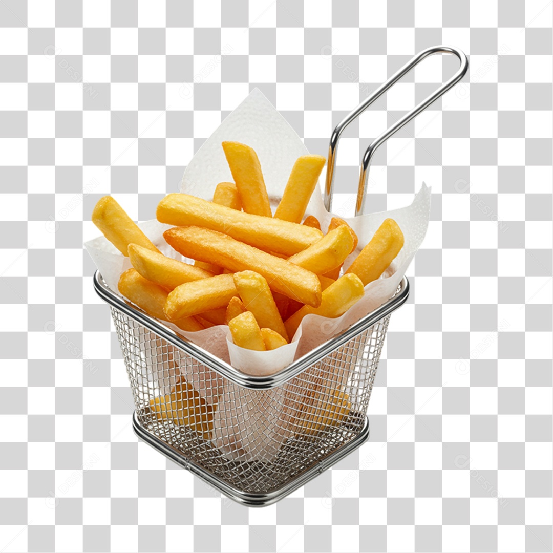 Porção de Batatas Fritas PNG Transparente