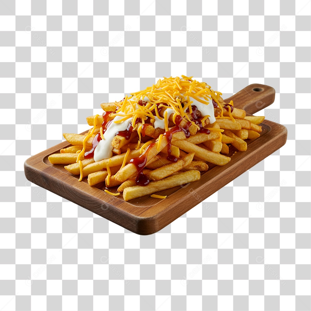 Porção de Batatas Fritas PNG Transparente