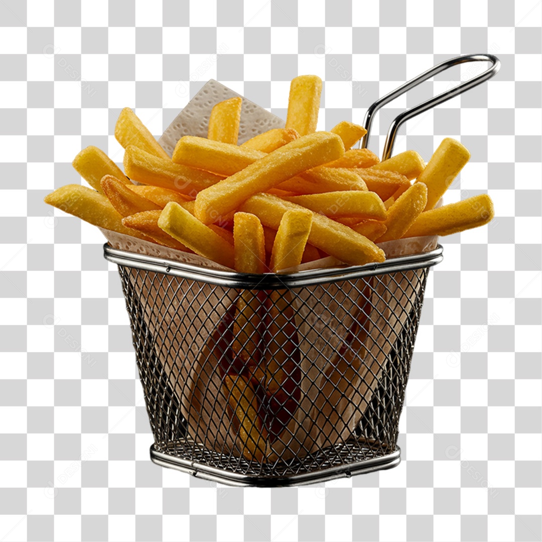 Porção de Batatas Fritas PNG Transparente