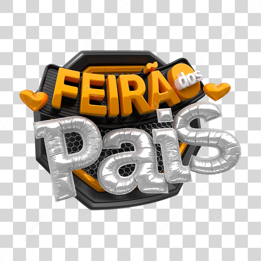 Selo 3D Feirão dos Pais PNG Transparente