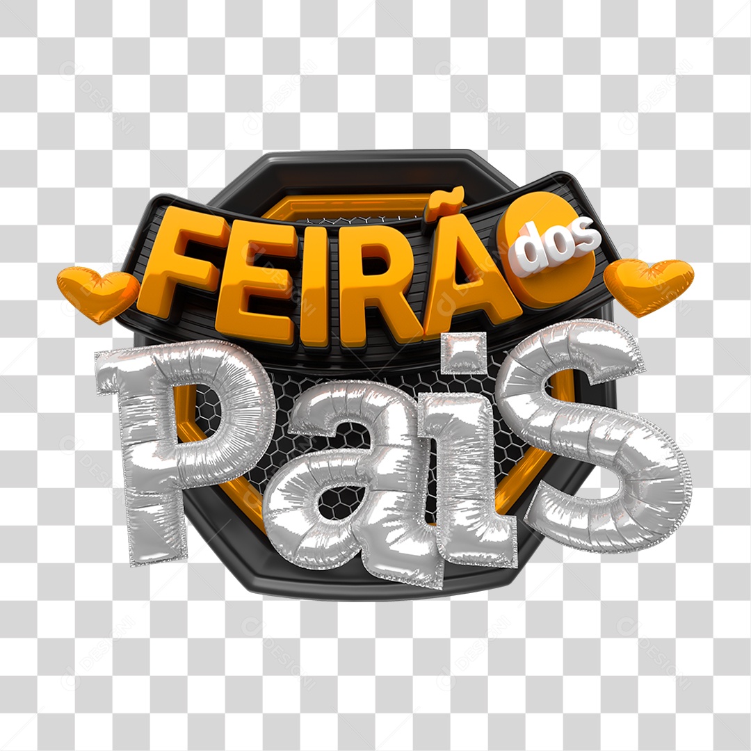 Selo 3D Feirão dos Pais PNG Transparente