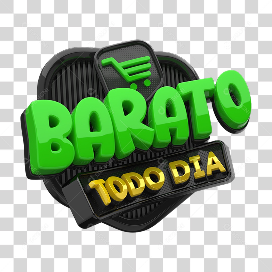 Selo 3D Barato Todo Dia PNG Transparente