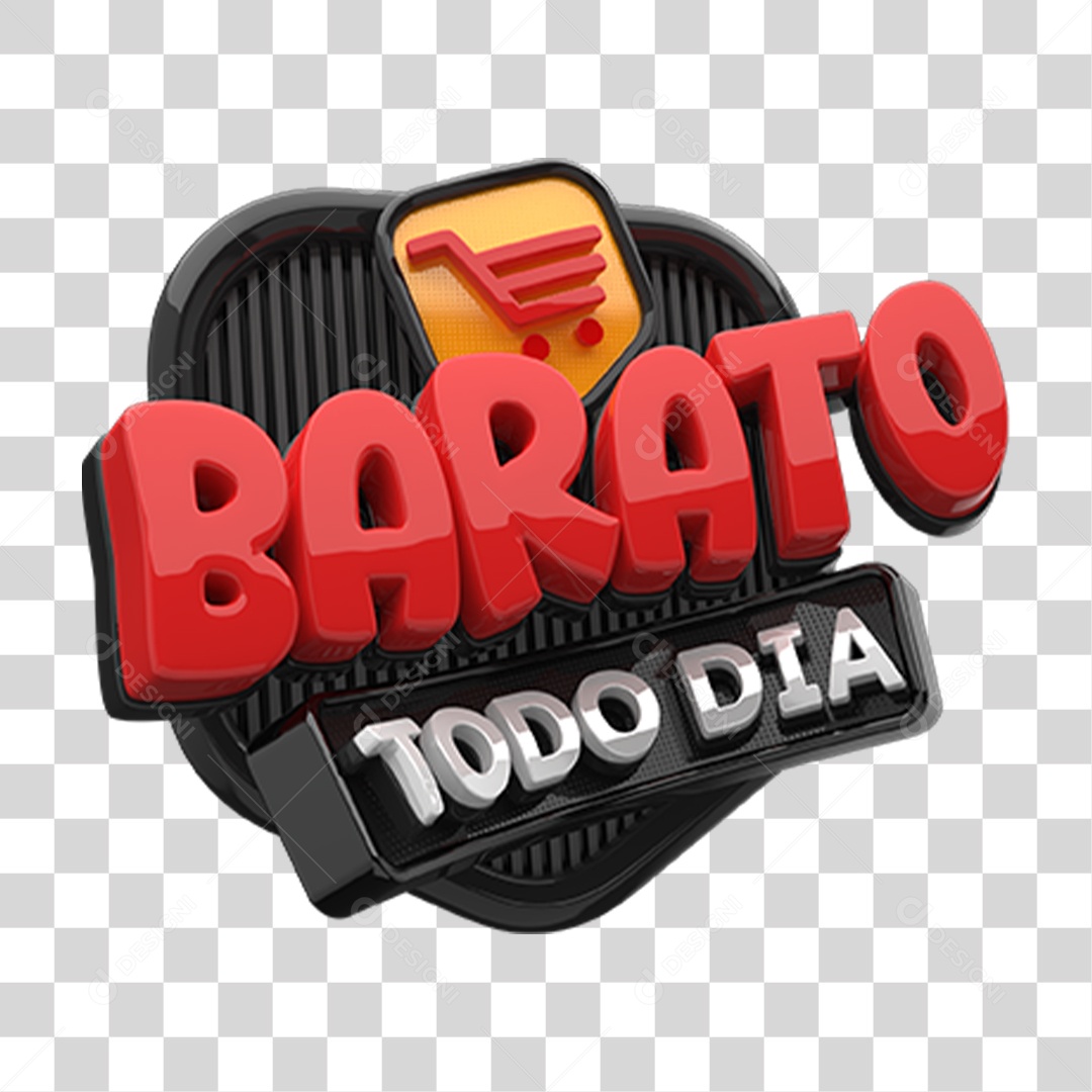 Selo 3D Barato Todo Dia PNG Transparente