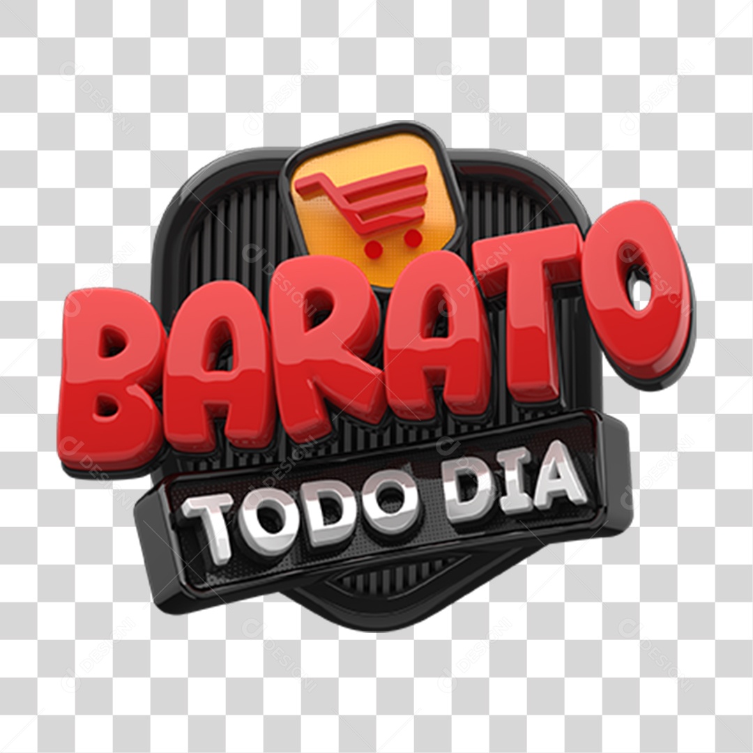 Selo 3D Barato Todo Dia PNG Transparente