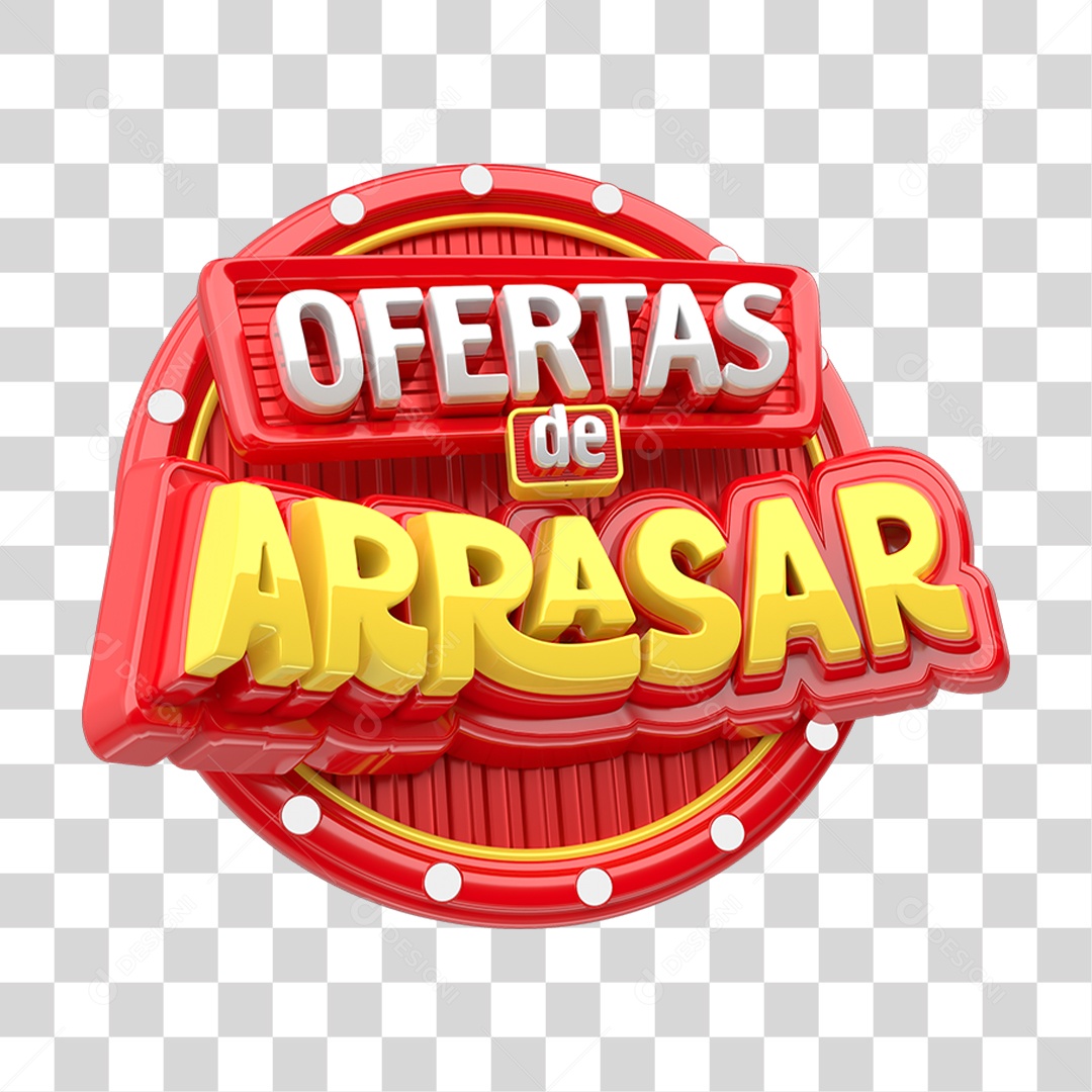 Selo 3D Ofertas de Arrasar PNG Transparente