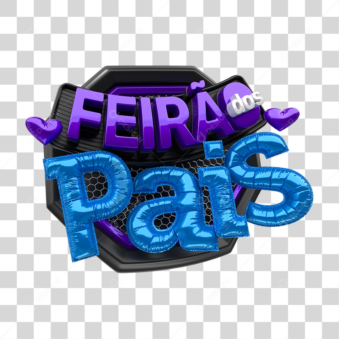 Selo 3D Feirão dos Pais PNG Transparente