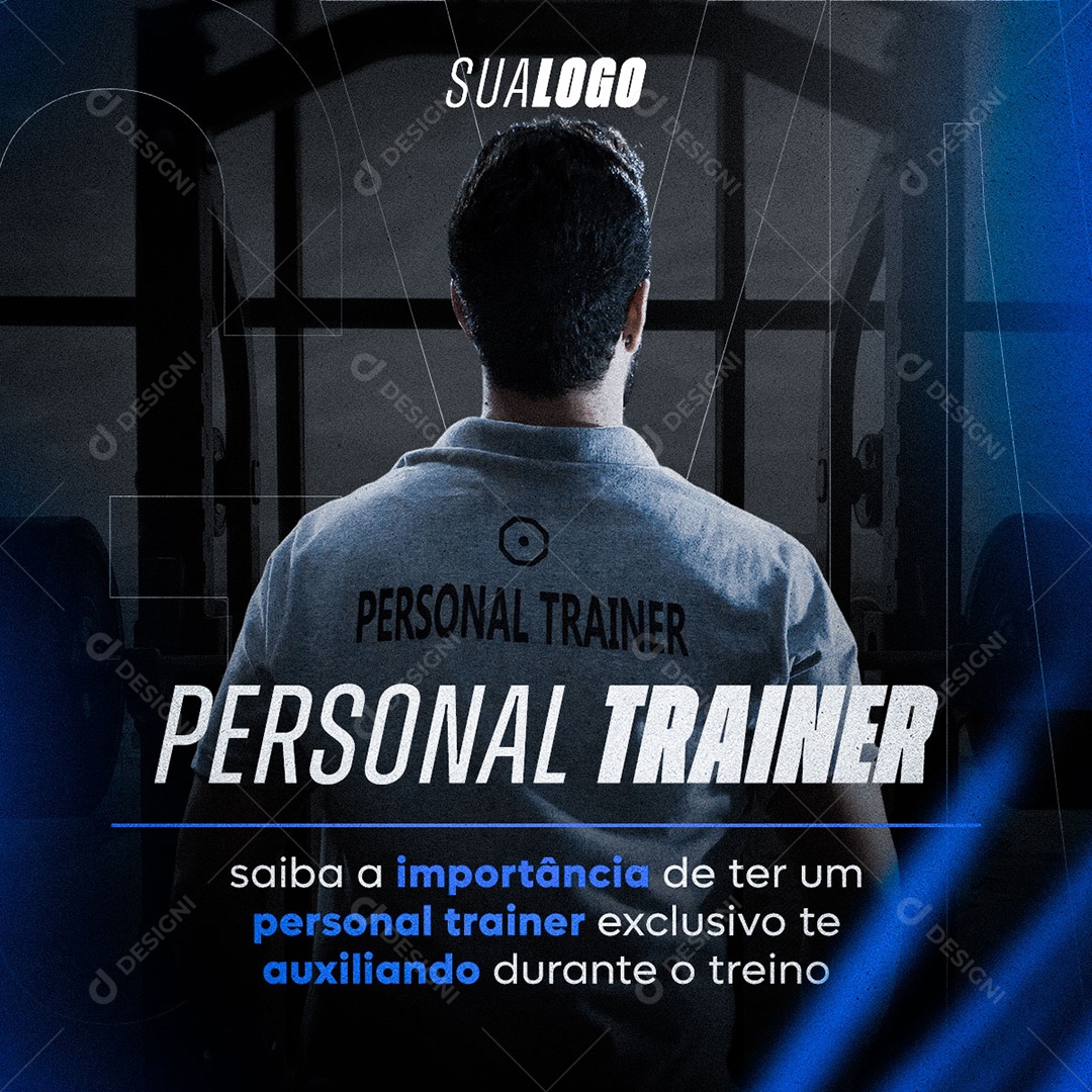 Academia Saiba a Importância de Ter Um Personal Traier Social Media PSD Editável