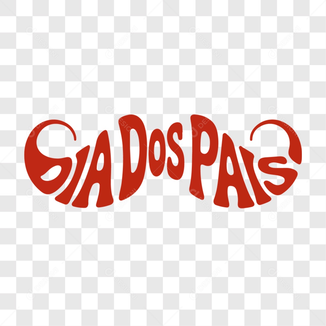 Lettering Dia dos Pais 2025 EPS + PNG