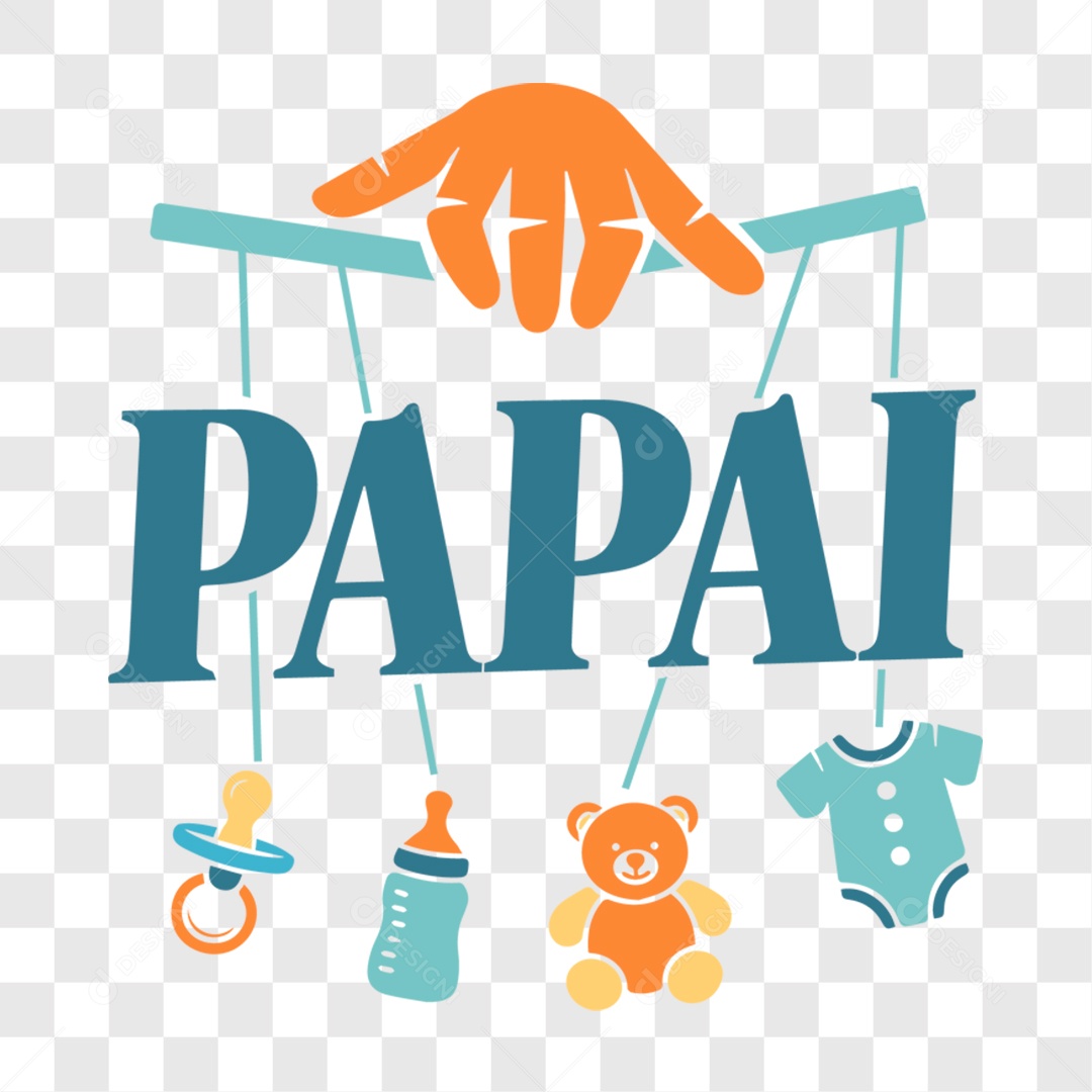 Lettering Dia dos Pais 2025 Papai EPS + PNG