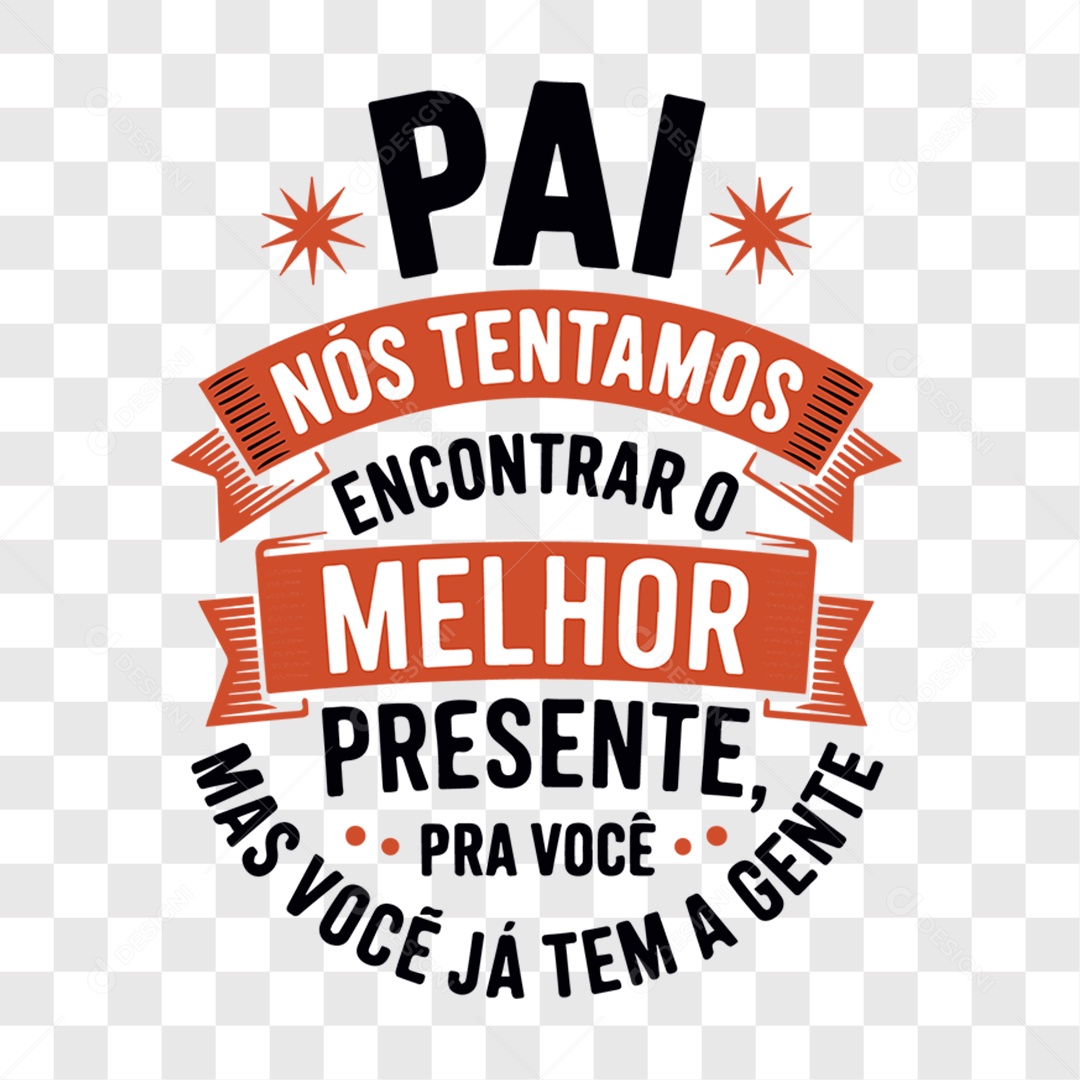 Lettering Dia dos Pais 2025 EPS + PNG