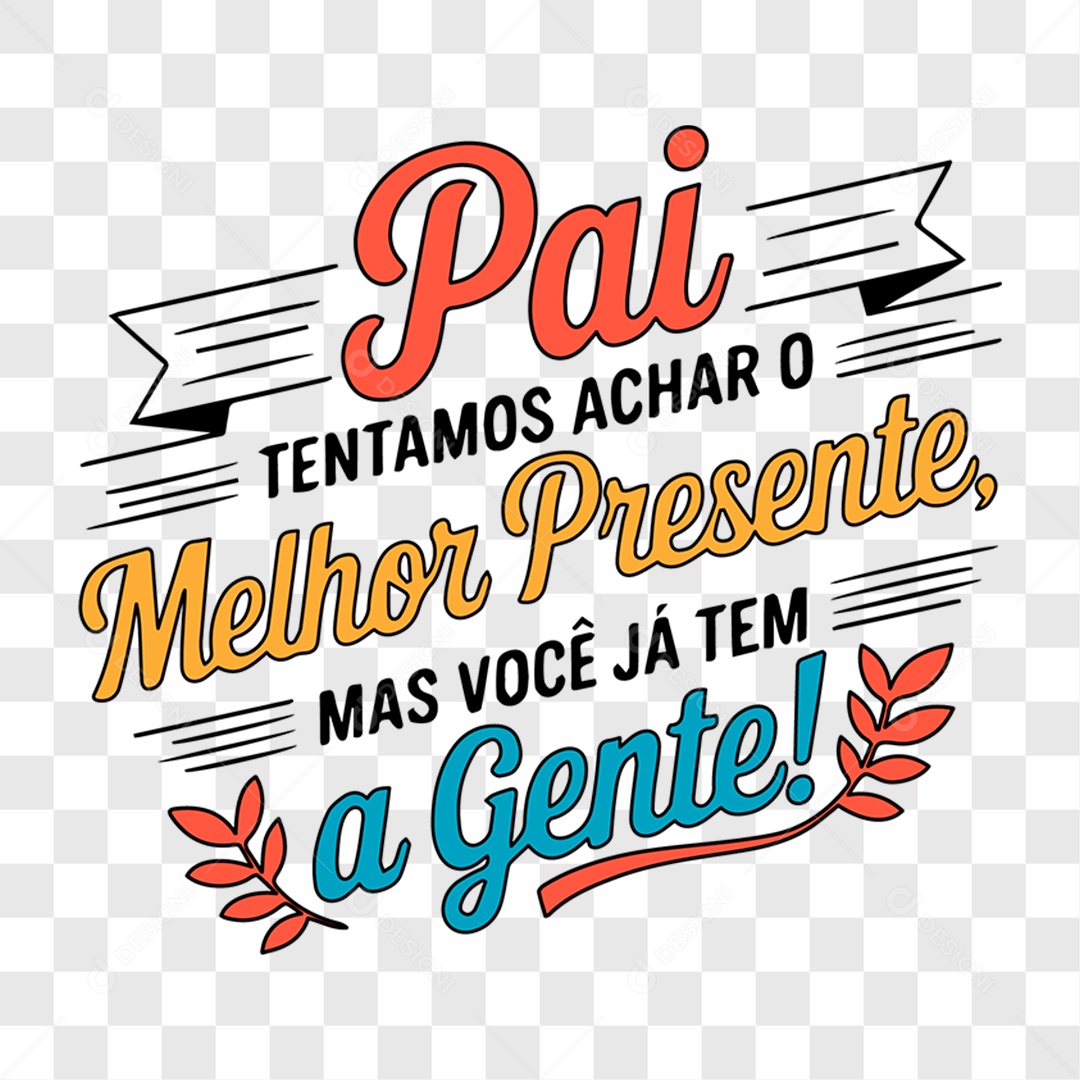 Lettering Dia dos Pais 2025 EPS + PNG