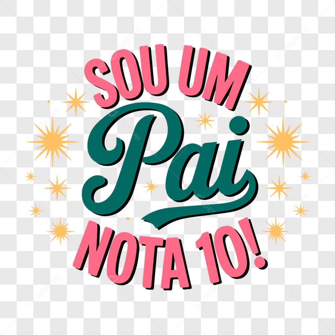Lettering Dia dos Pais 2025 EPS + PNG