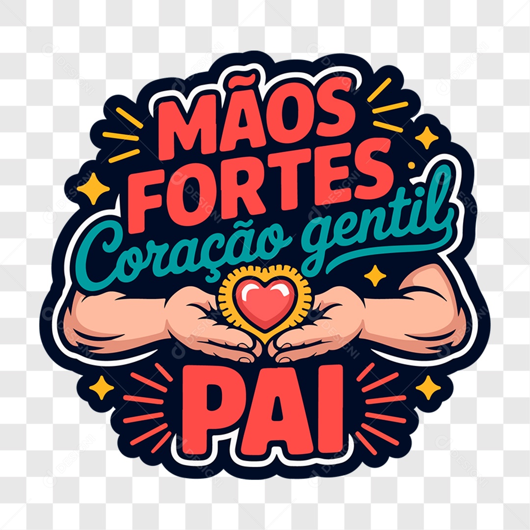 Lettering Dia dos Pais 2025 EPS + PNG