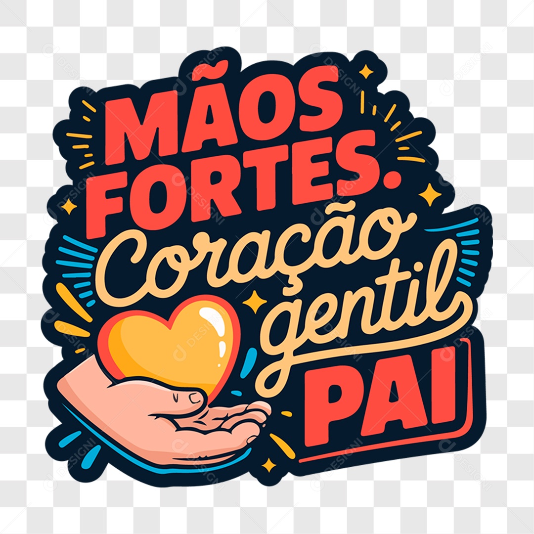 Lettering Dia dos Pais 2025 EPS + PNG