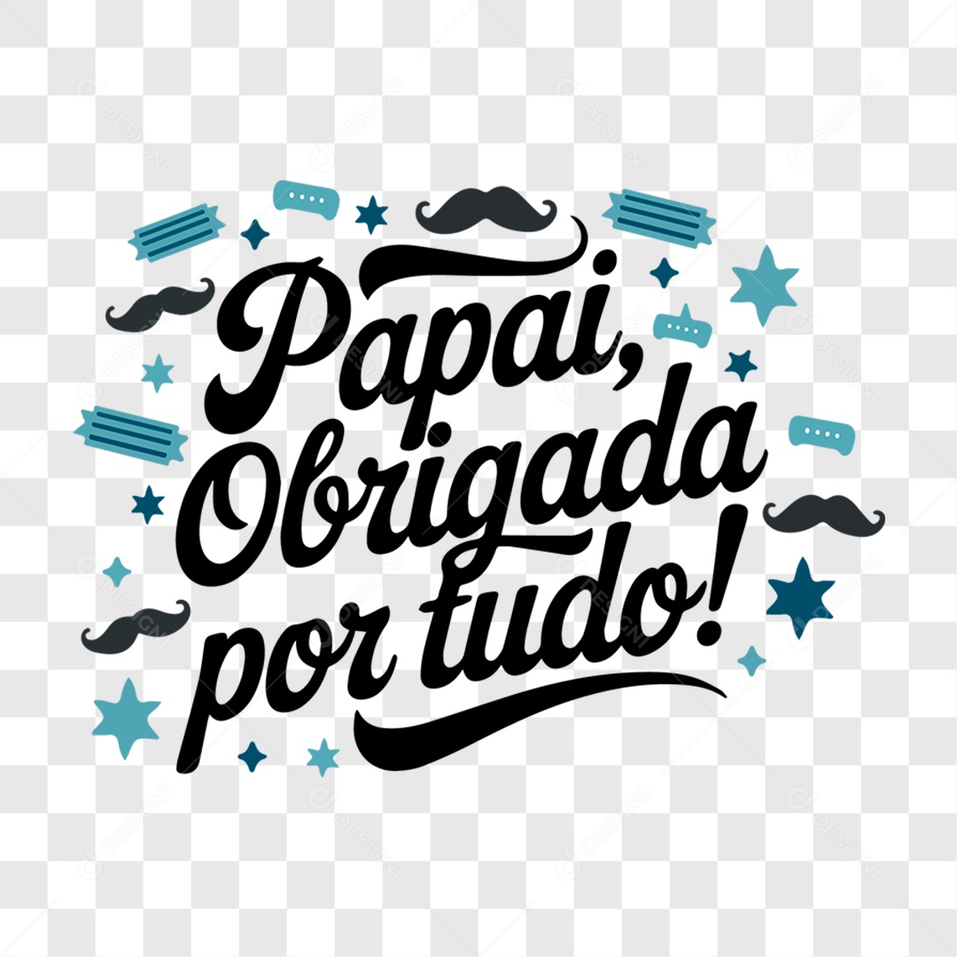Lettering Dia dos Pais 2025 EPS + PNG