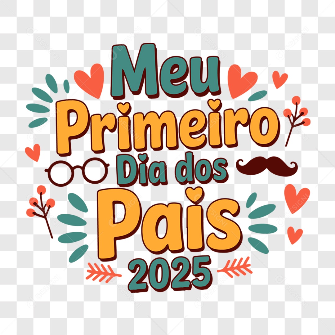 Lettering Dia dos Pais 2025 EPS + PNG