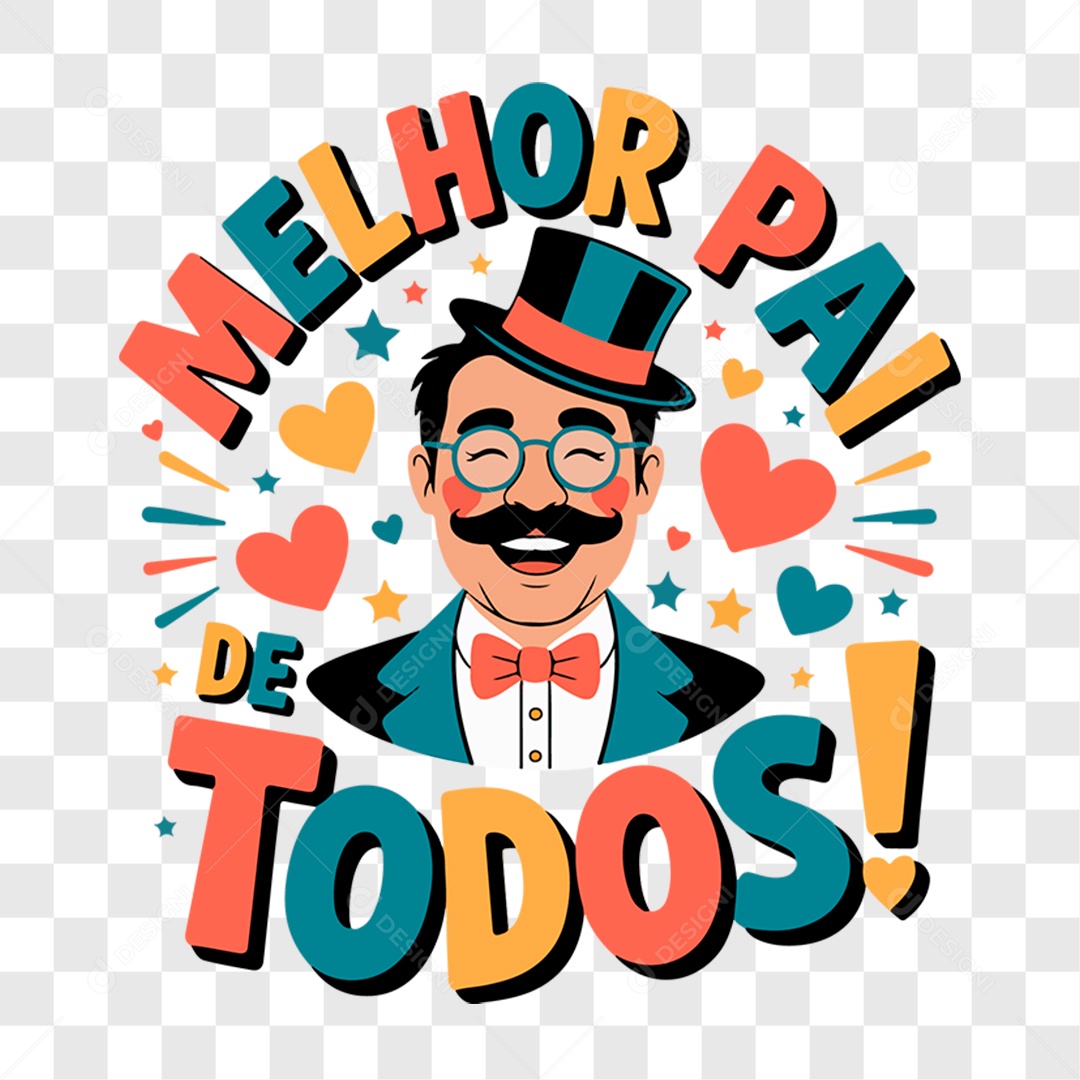 Lettering Dia dos Pais 2025 EPS + PNG