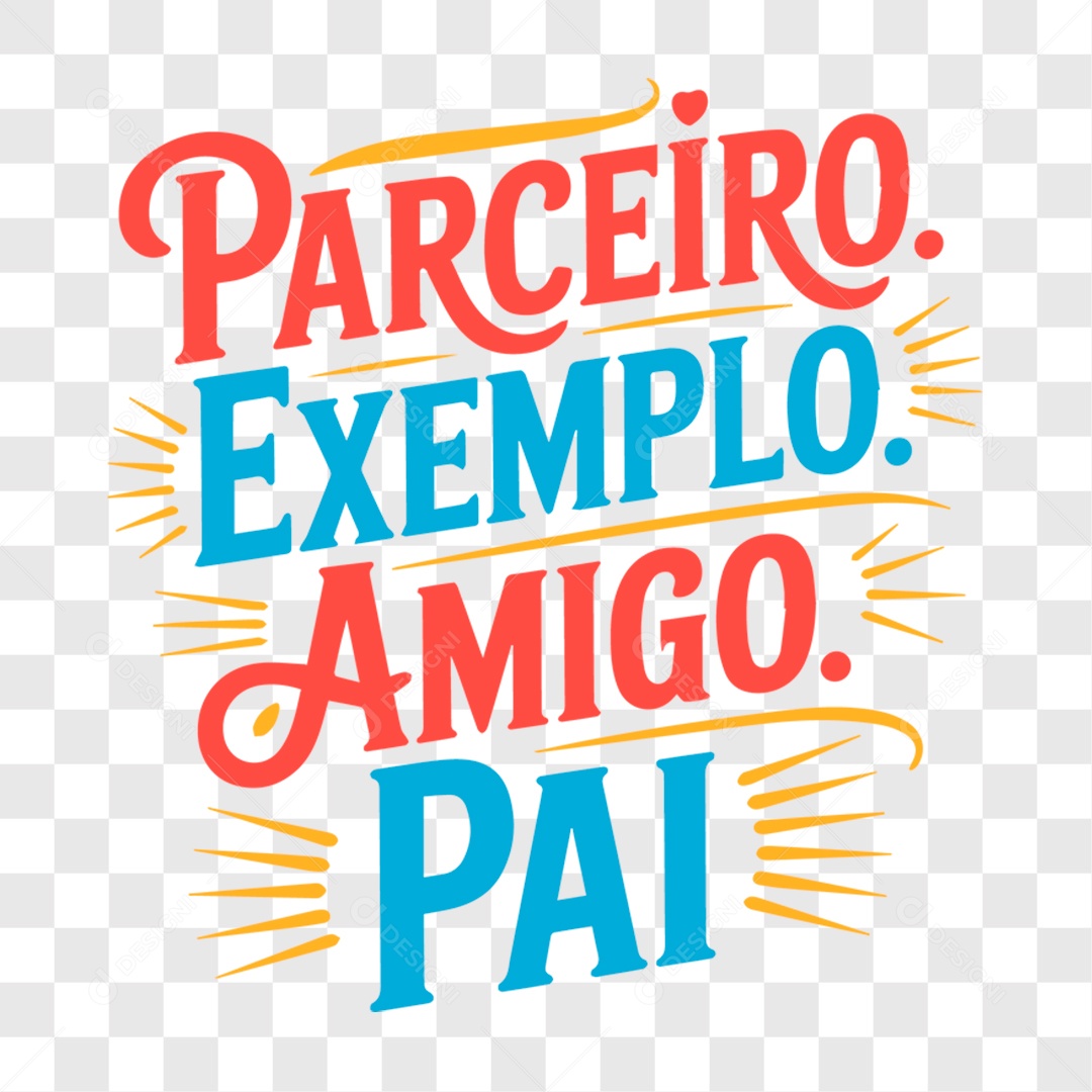 Lettering Dia dos Pais 2025 EPS + PNG