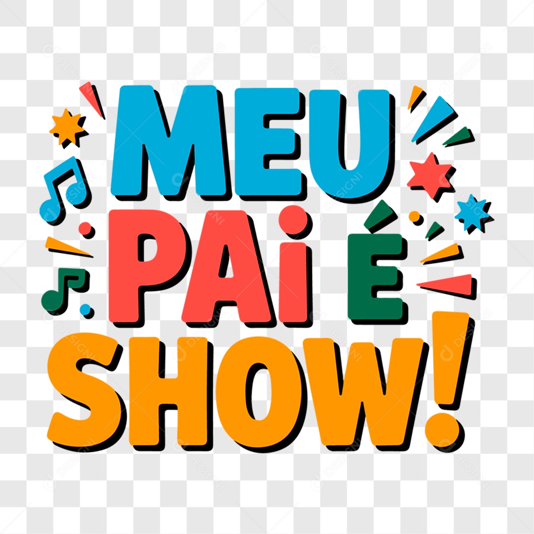 Lettering Dia dos Pais 2025 EPS + PNG