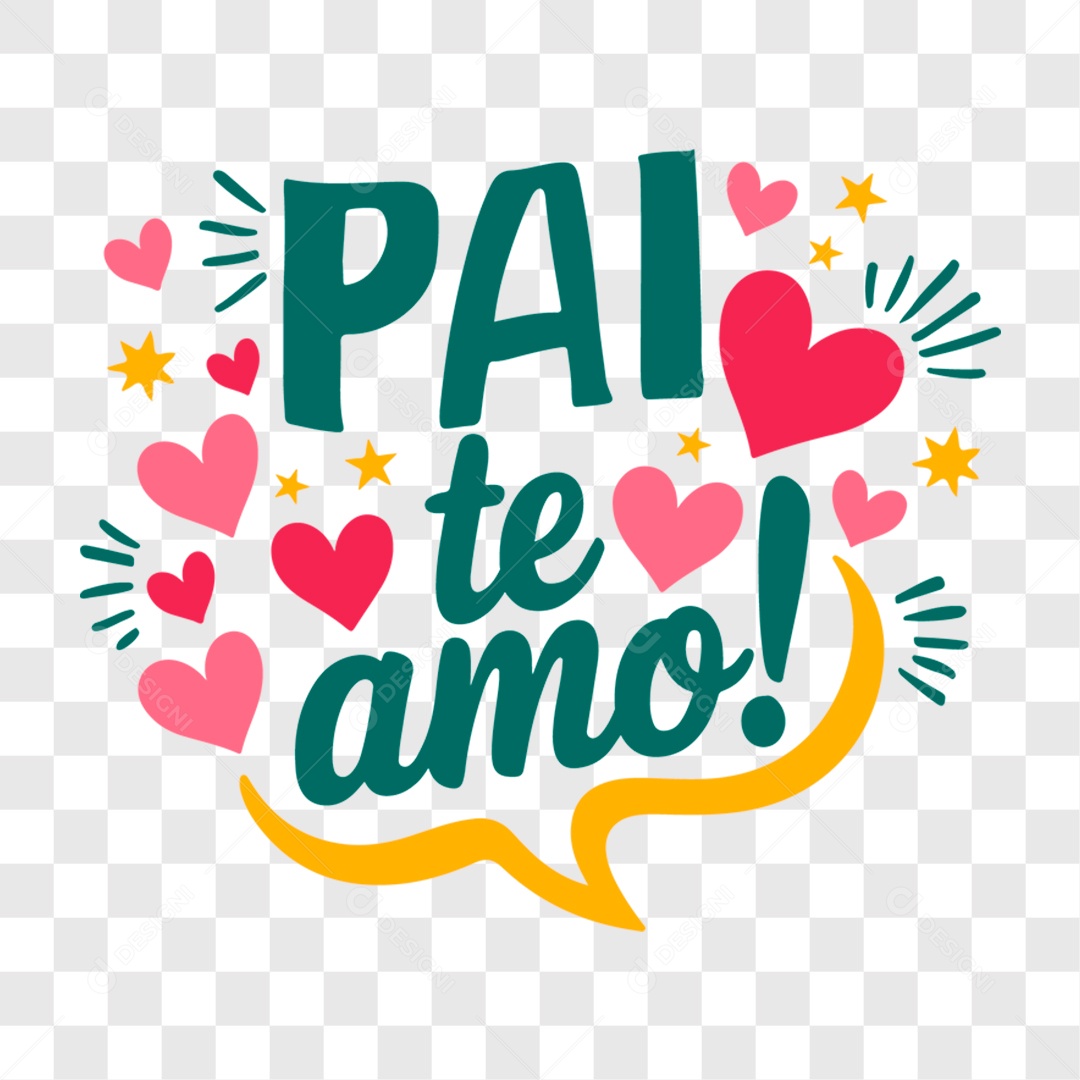 Lettering Dia dos Pais 2025 EPS + PNG