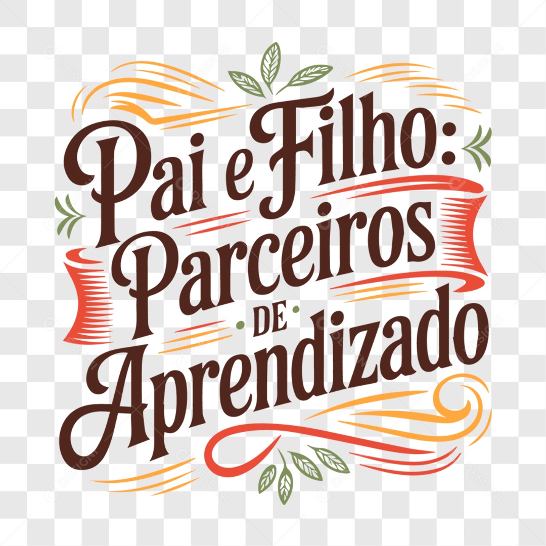 Lettering Dia dos Pais 2025 EPS + PNG