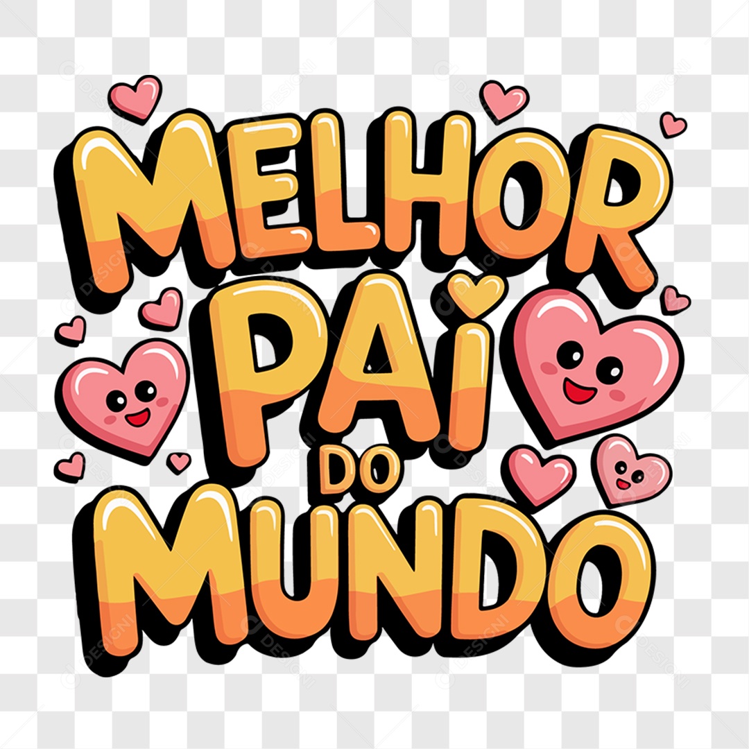 Lettering Dia dos Pais 2025 EPS + PNG