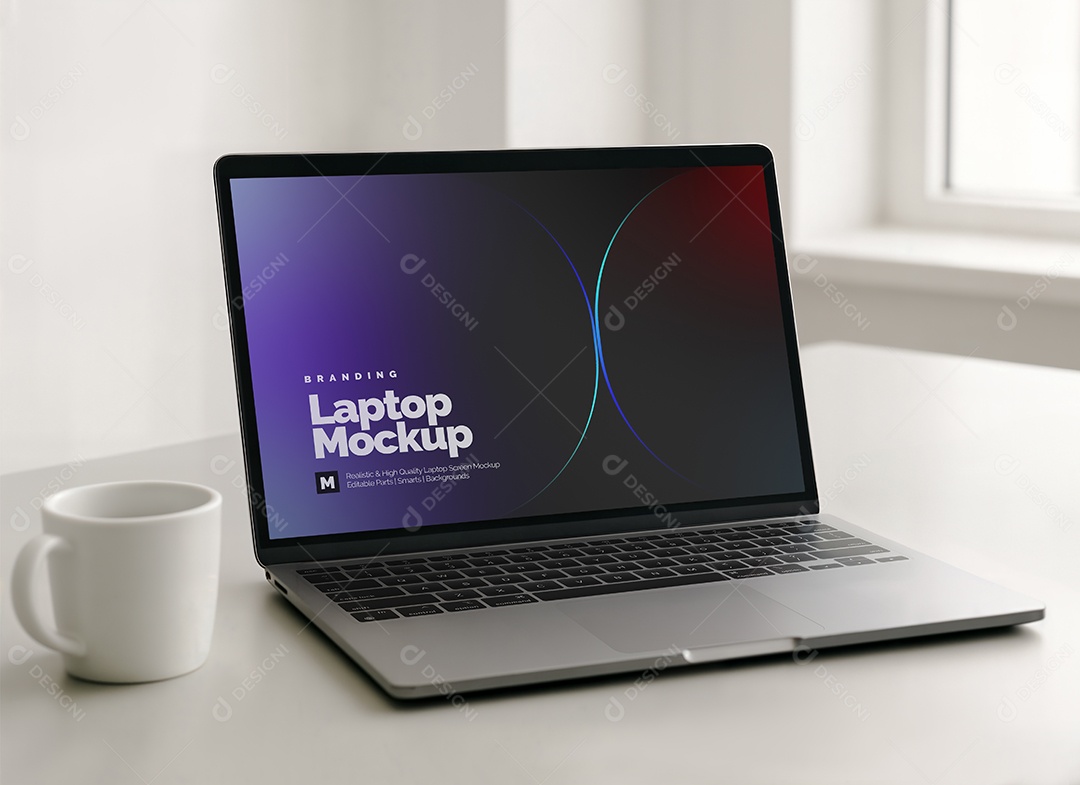 Mockup de Notebook PSD Editável