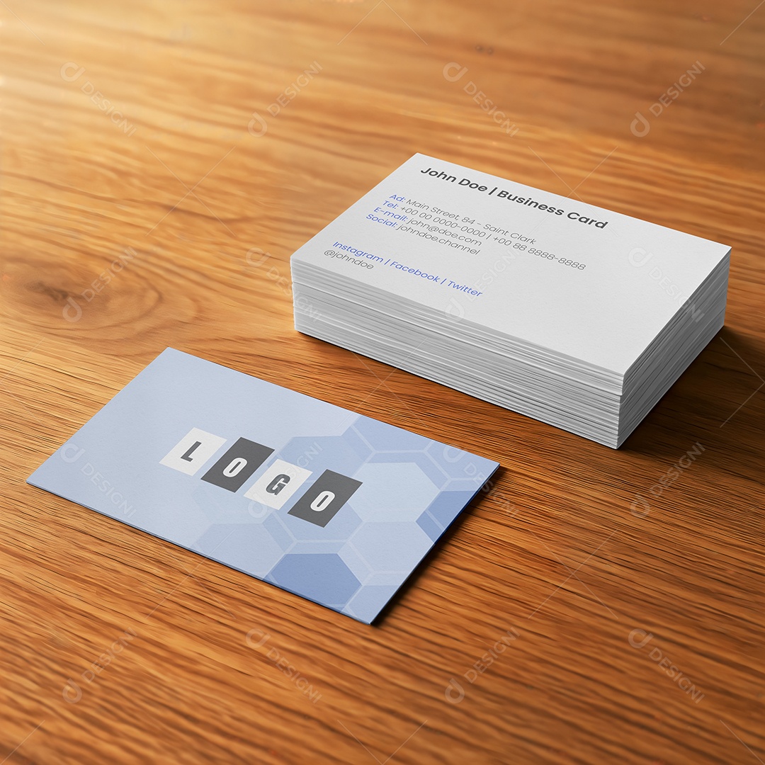 Mockup Cartão PSD Editável