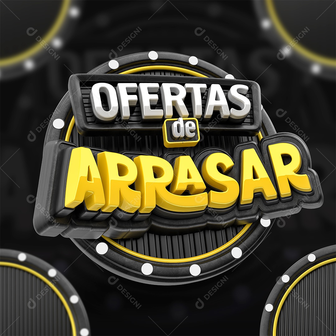 Ofertas de Arrasar Selo 3D para Composição PSD