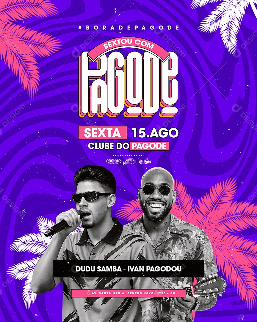 Flyer Sextou com Pagode Social Media PSD Editável