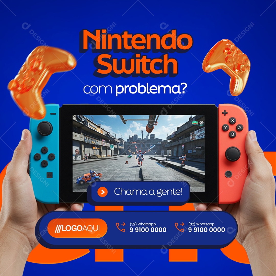 Games Nintendo Switch Social Media PSD Editável