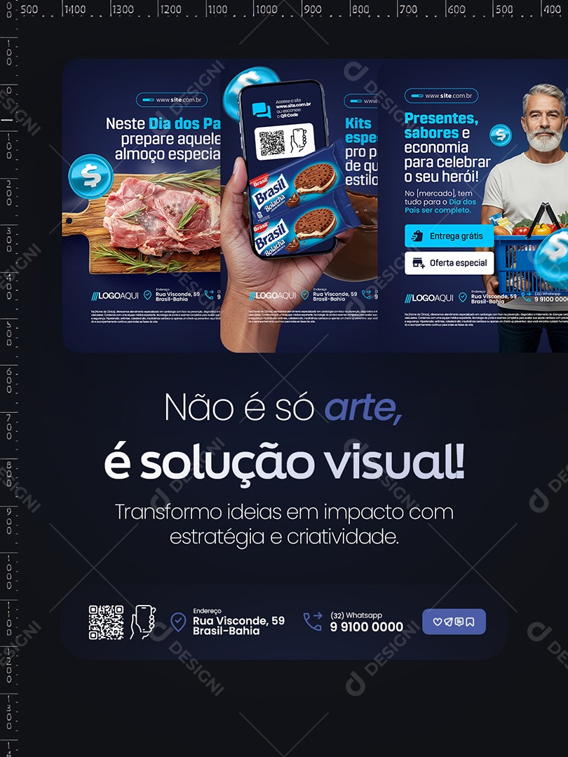 Design Graphic Não é Só Arte Social Media PSD Editável