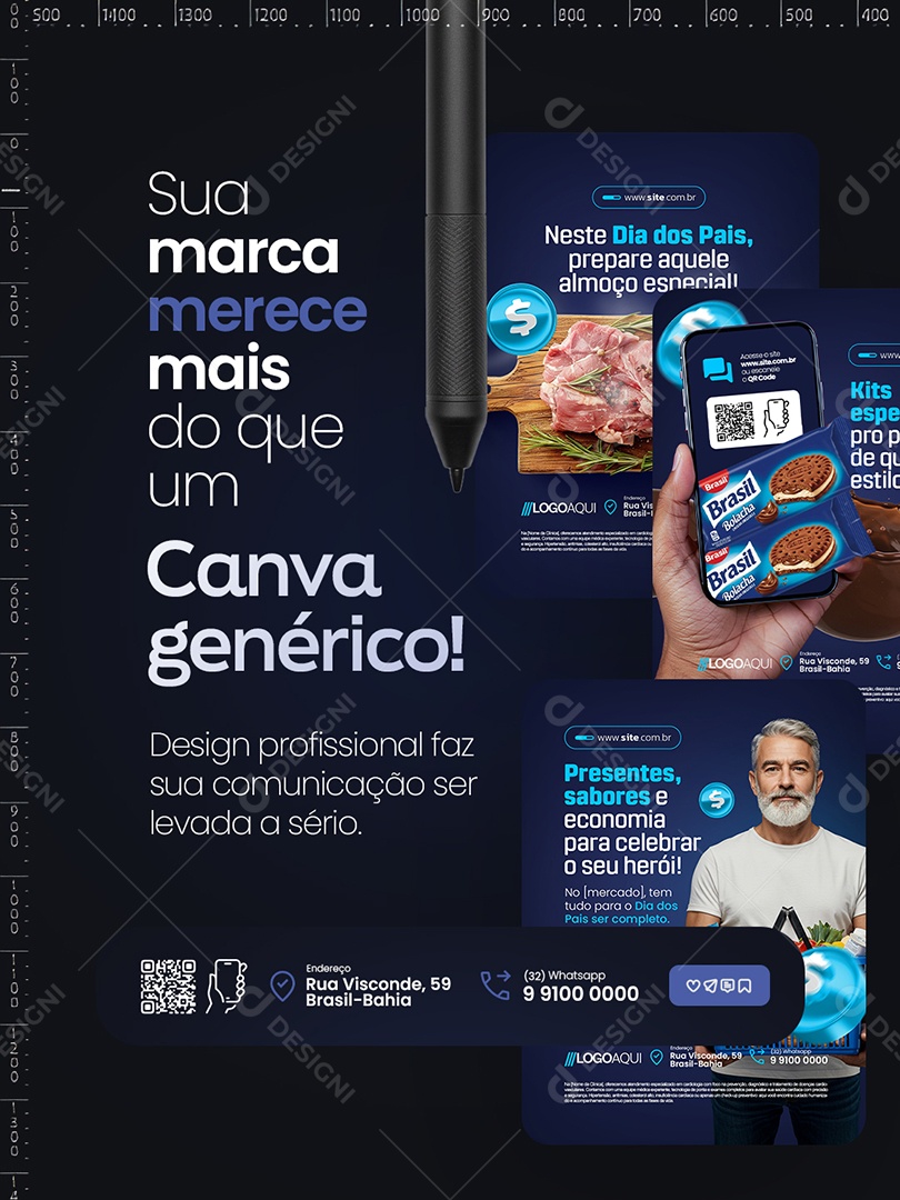 Design Graphic Sua Marca Mais do Que Um Canva Genérico Social Media PSD Editável