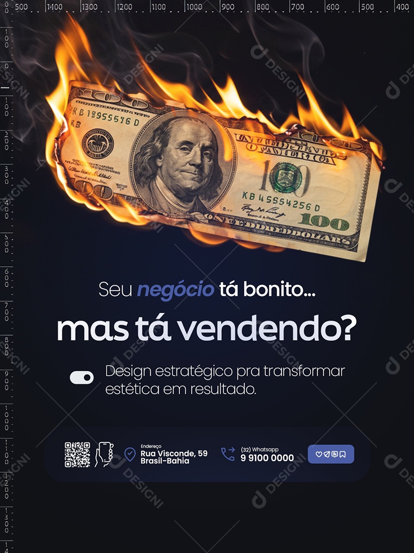 Design Graphic Seu Negócio Tá Bonito Social Media PSD Editável