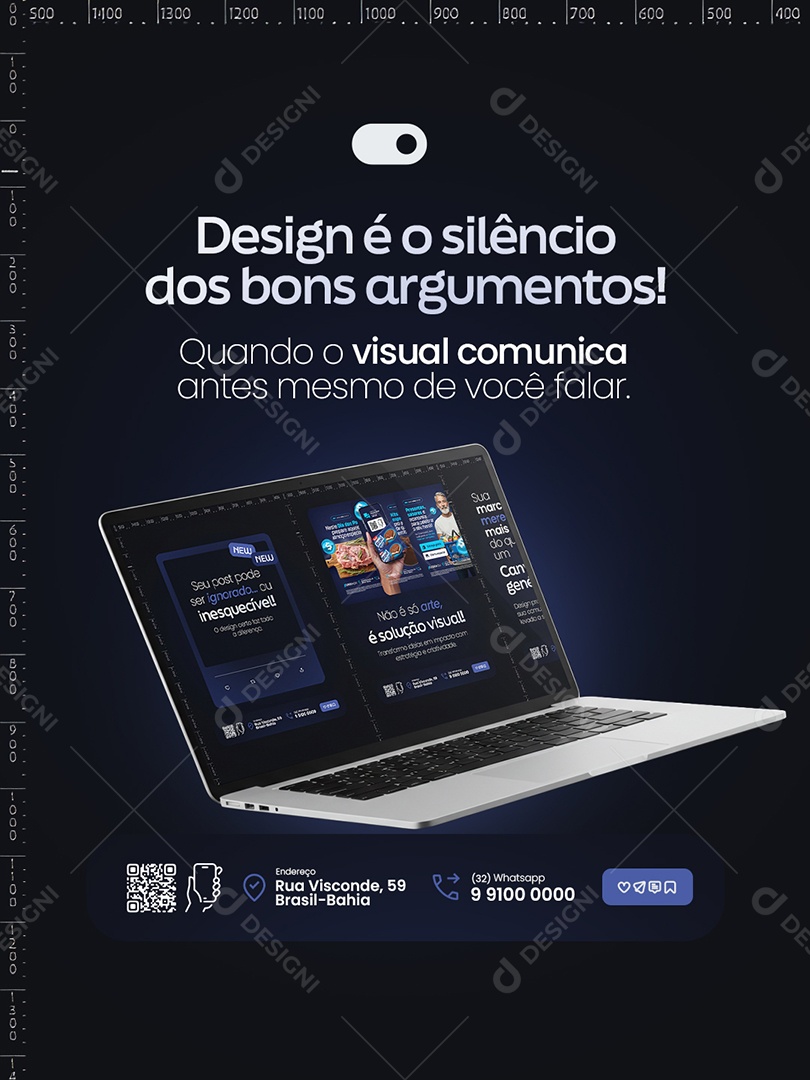 Design Graphic Design é o Silêncio dos Bons Argumentos Social Media PSD Editável