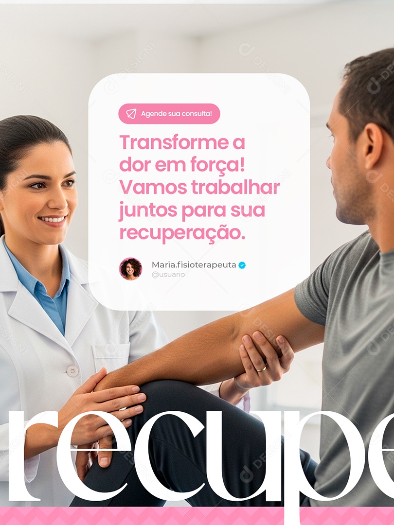 Fisioterapeuta Agende sua Consulta Social Media PSD Editável