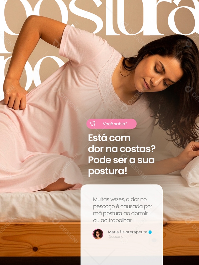 Fisioterapeuta Você Sabia Social Media PSD Editável