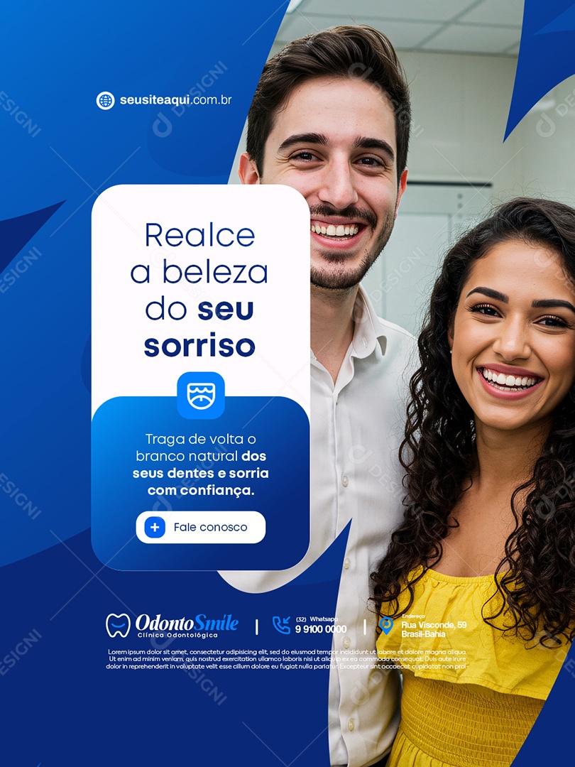Odontologia Realce a Beleza do Seu Sorriso Social Media PSD Editável