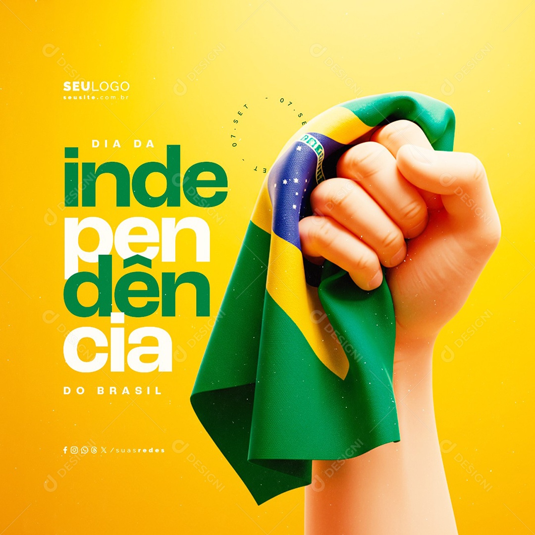 Dia da Independência do Brasil 07 de Setembro Social Media PSD Editável