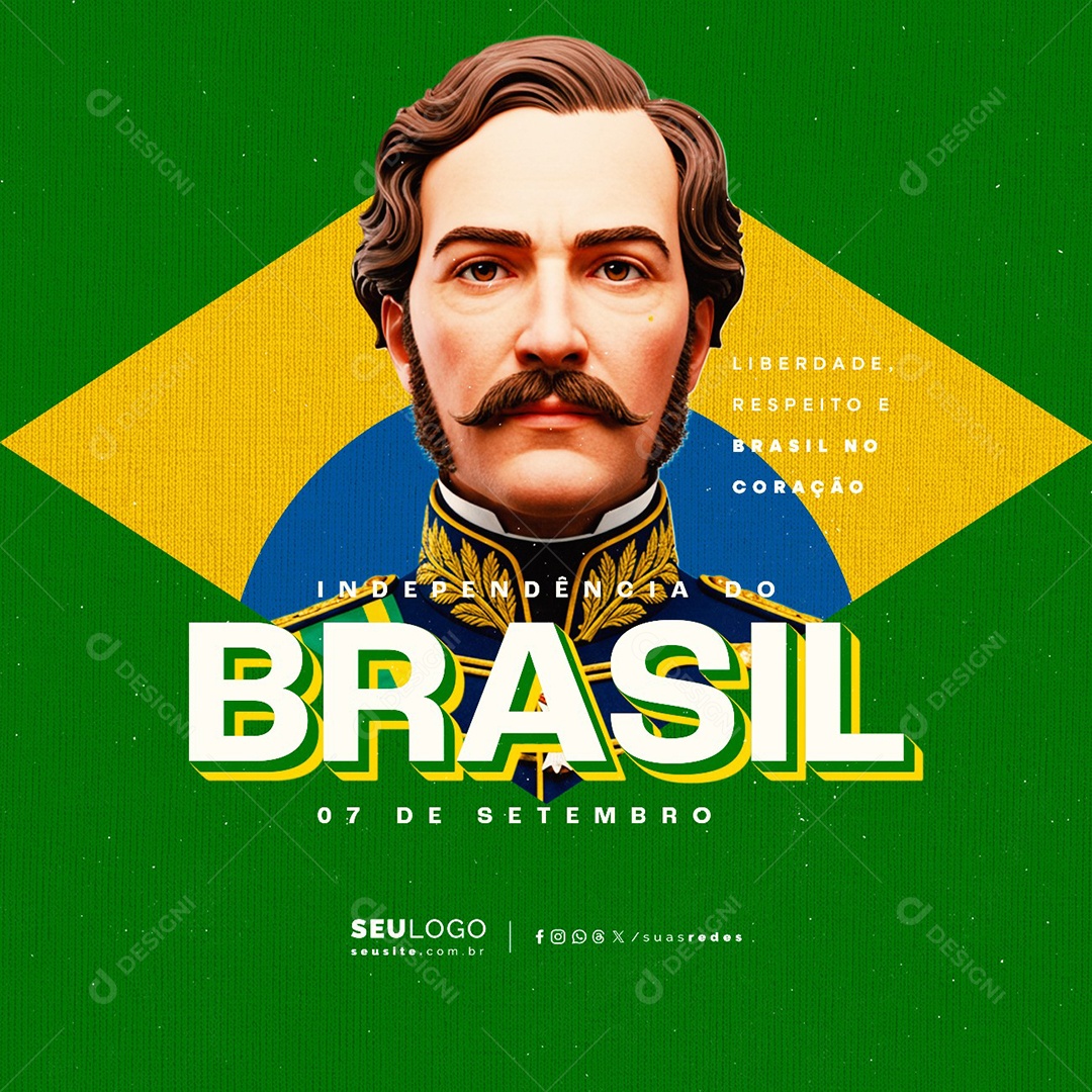 Dia da Independência do Brasil 07 de Setembro Social Media PSD Editável