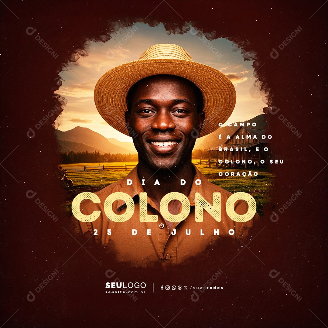 Dia do Colono 25 De Julho Social Media PSD Editável