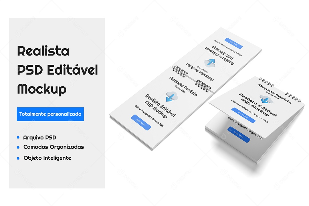 Mockup De Bloco De Notas PSD Editável