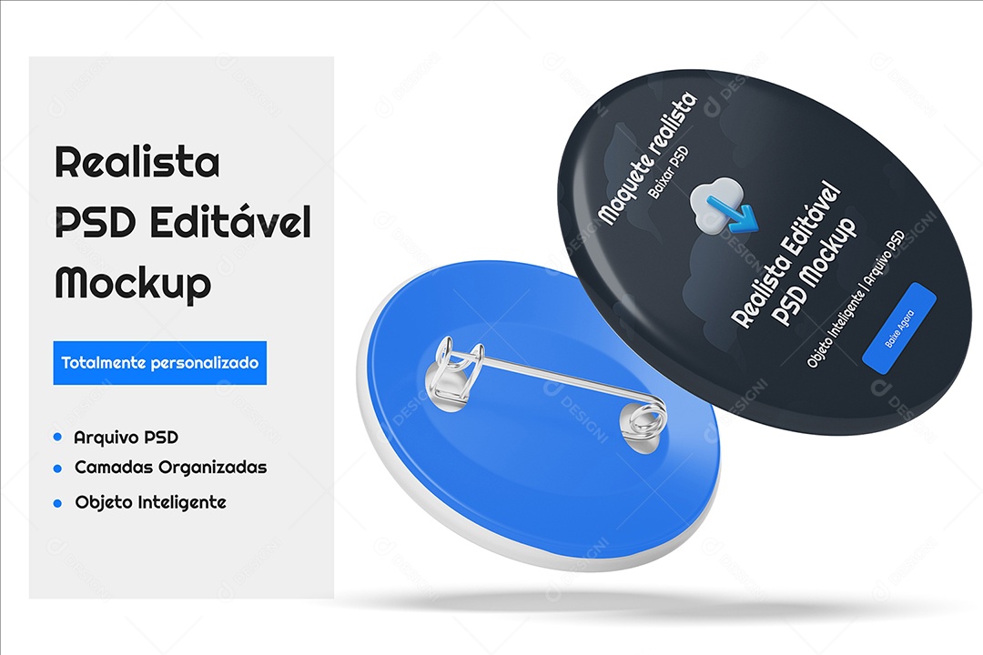 Mockup De Botão De Calça PSD Editável